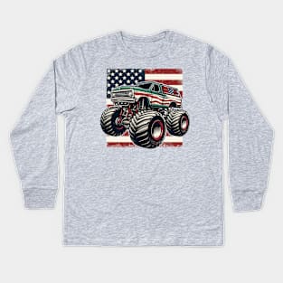 Monster Truck Kids Long Sleeve T-Shirt